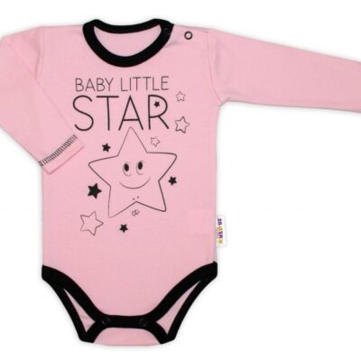 Baby Nellys Body dlhý rukáv, ružové, Baby Little Star, veľ. 80