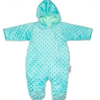 Baby Nellys Kombinézka / overal Minky, zateplená - mätová, veľ. 74