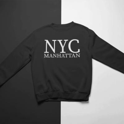 KIDSBEE Štýlová chlapčenská tepláková mikina Nyc Manhattan - čierna, veľ. 104
