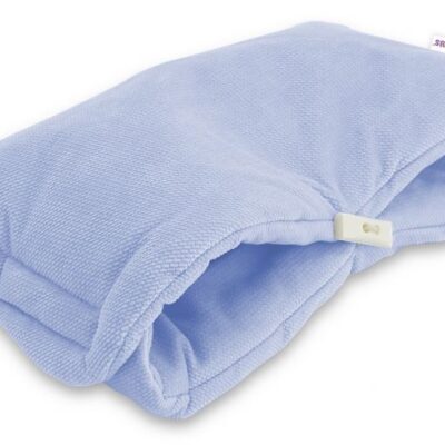 Luxusný rukávnik na kočík Velvet Baby Nellys, 40 x 20cm - sv. modrá