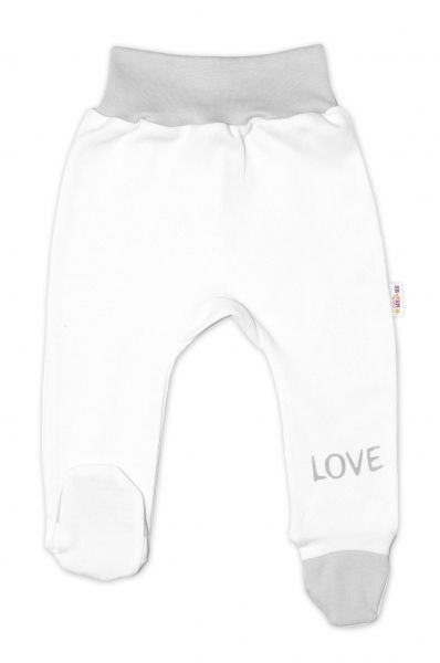 Dojčenské polodupačky, biele - Love, veľ. 56
