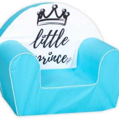 Baby Nellys Detské kresielko, pohovka LUX Little Prince, modré