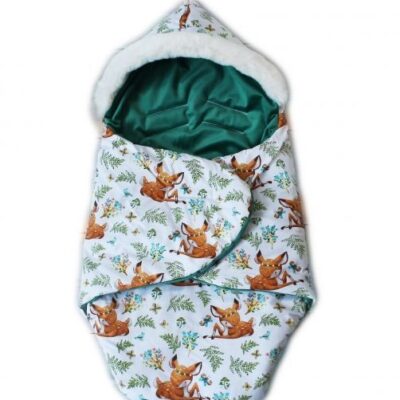 Baby Nellys zavinovacie fusak s kožušinkou Škriatok, dĺžka 85 cm - koloušek