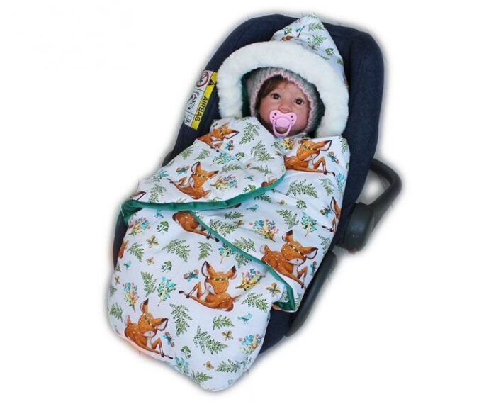 Baby Nellys zavinovacie fusak s kožušinkou Škriatok, dĺžka 85 cm - koloušek - Image 2
