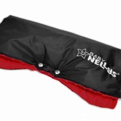 Rukávnik ku kočíku Baby Nellys ® Minky -  červená/čierny