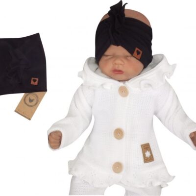 Z&Z Stylová bavlnená Čelenka / Turban, čierna, vel. 68/80
