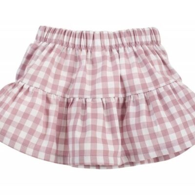 Pinokio Kockovaná letné sukne Sweet Cherry - lila / biela, veľ. 86