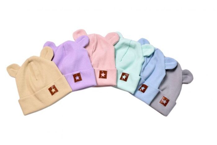 Baby Nellys Rebrovaná dvojvrstvová čiapka s uškami TEDDY - sv. modrá - Image 3