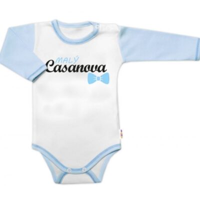 Body dl.rukáv s vtip. textom Baby Nellys, Malý Casanova, chalan, veľ. 62