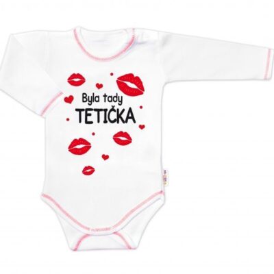 Body dlhý rukáv s vtipným textom Baby Nellys, Byla tady tetička