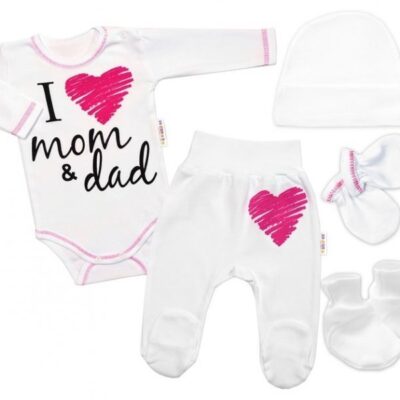 Baby Nellys Súpravička do pôrodnice  I love mom & dad, holka