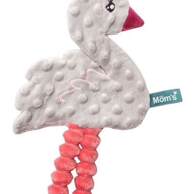 Hencz Toys Roztomilý maznáčik/šustík LABUŤ - minky sivá