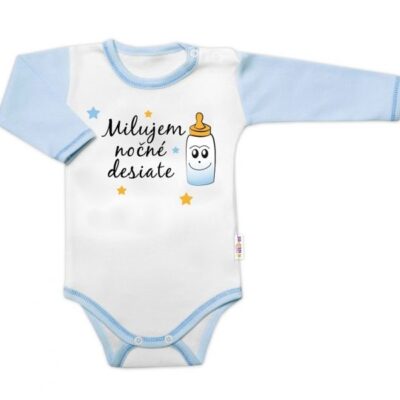 Body dl.rukáv s vtip. textom Baby Nellys, Milujem nočné desiate, chalan