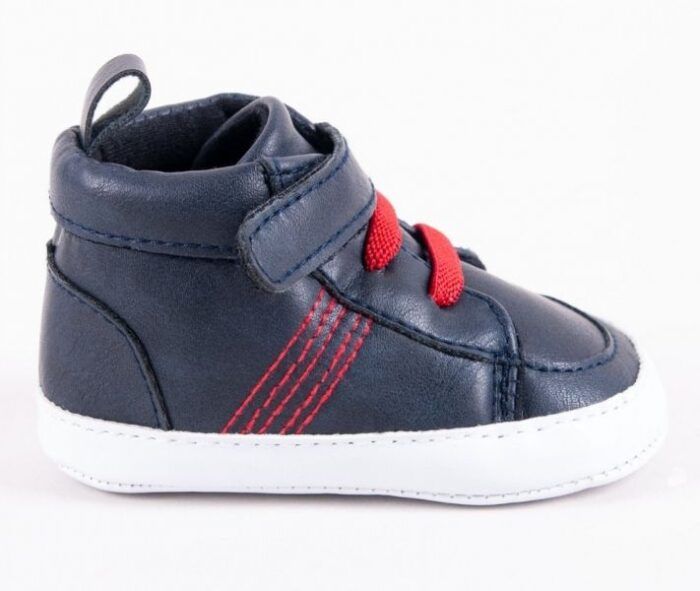 YO! Dojčenské topánky/capáčky prešívané Boy, na suchý zips - granátové - Image 3