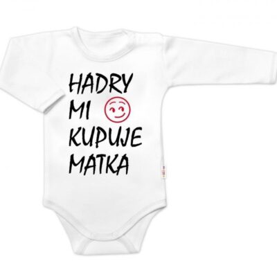 Body dlhý rukáv Hadry mi kupuje matka, Baby Nellys, biele