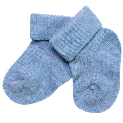 Dojčenské ponožky, Baby Nellys, sv. modré, veľ. 3-6m