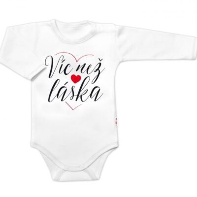 Body dlhý rukáv, Víc než láska, Baby Nellys, biele