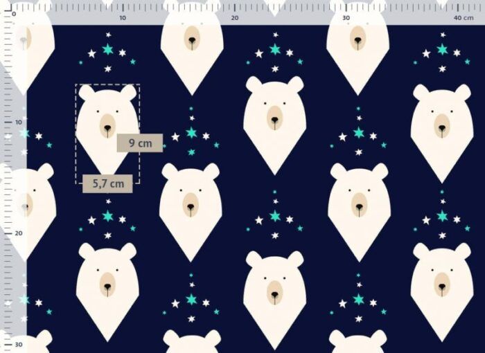Detský fusak maxi PREMIUM Winter bear, granátový, 110x50cm + rukávník zadarmo - Image 4