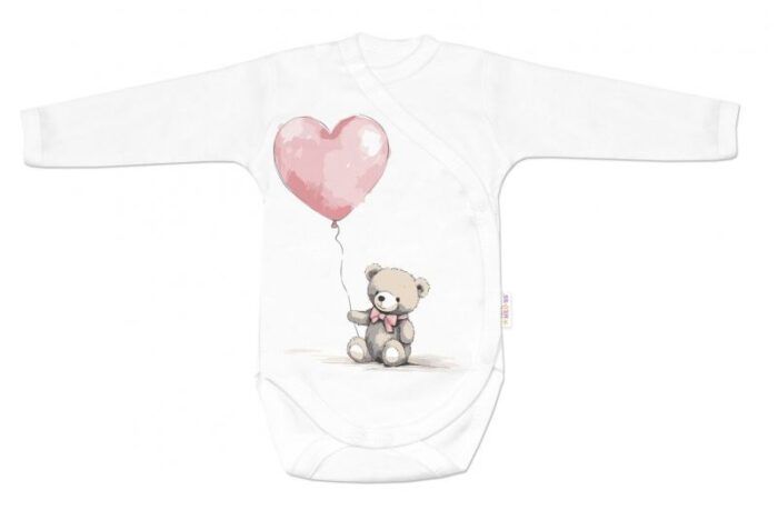 Súprava do pôrodnice pre bábätko 4D Teddy Love, Baby Nellys - biela/ružová - Image 2