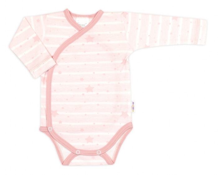 Zavinovacie body, polodupačky + rukavičky, 3D bavl. sada Baby Stars, pastel rose, veľ. 56 - Image 4