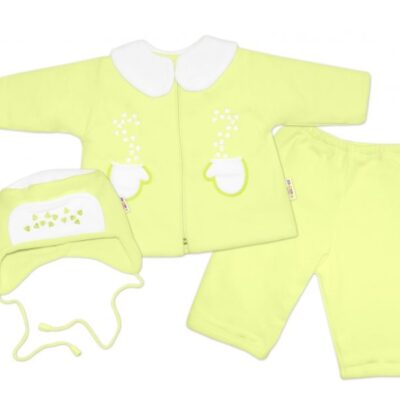 Kabátik, čiapočka a nohavice Baby Nellys ®- zelená