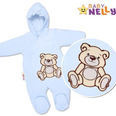 BABY NELLYS Kombinézka/overal Medvedík Teddy - modrá