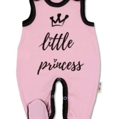 Baby Nellys Dojčenské bavlnené dupačky, ružové, veľ. 68 - Little Princess