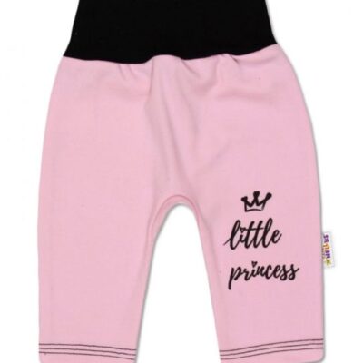 Baby Nellys Bavlnené tepláčky, ružové Little Princess