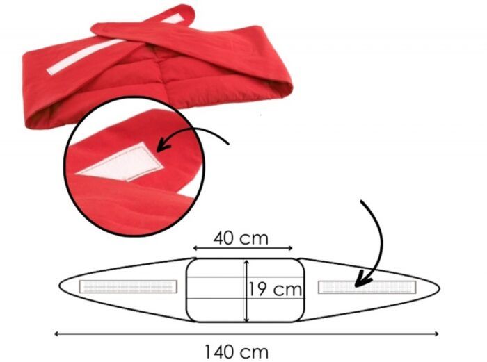 Bedrový nahrievací pás s čerešňovými kôstkami, Cherry life, sivý - Image 3