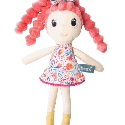 Hencz Toys Mäkká handrová bábika LAURA s růžovými vláskami