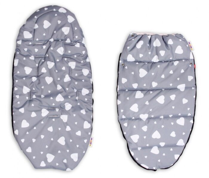 Baby Nellys Fusak maxi s Minky 105x50cm - Flowers, sivý - Image 5