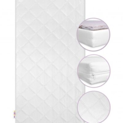 Matrac do detskej postele Baby Nellys pena/kokos, 160x70x10cm - biela