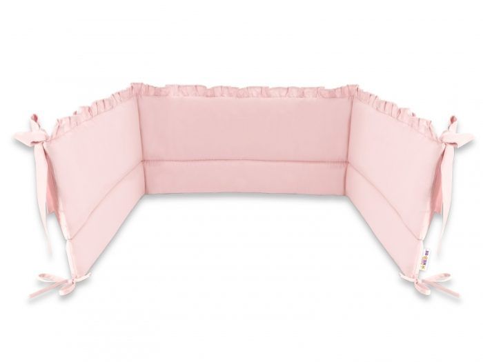 BABY NELLYS Mantinel s volánikom do postieľky 120 x 60 cm, Royal - ružový - Image 2