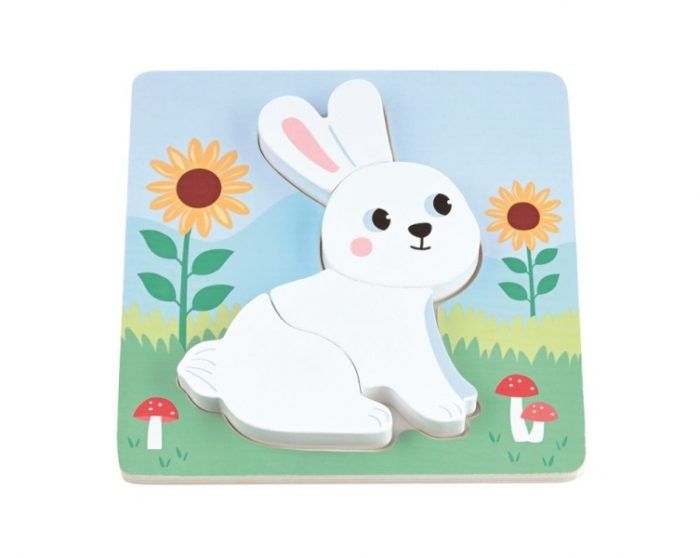 Sada 4 drevených puzzlí pre děti - farma - Image 5