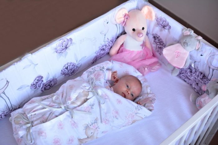 Baby Nellys Klasická retro zavinovačka LALLY šnurovacia s výplňou, New Love Baby - růžová - Image 4