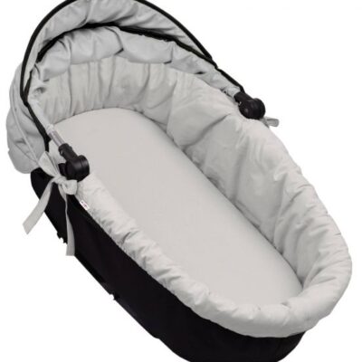 Bavlnená vložka do kočíkov/koše s penovým matracom, Baby Nellys, šedá