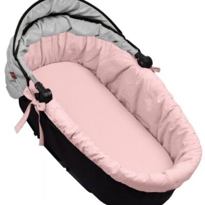 Bavlnená vložka do kočíkov/koše s penovým matracom, Baby Nellys, púdrovo ružová
