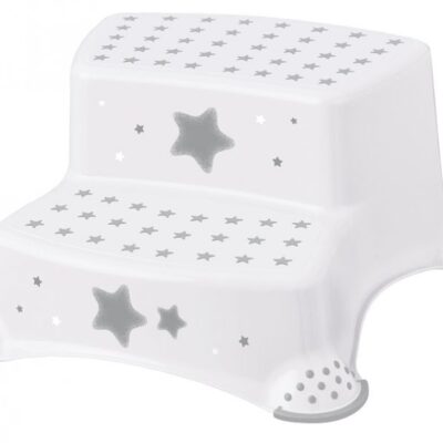 Baby Nellys Stolička - schodíky s protišmykom Baby Star - biele