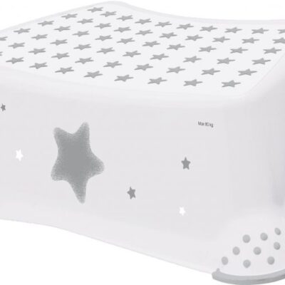 Baby Nellys Stolička, schodík s protišmykom Baby Star - biely
