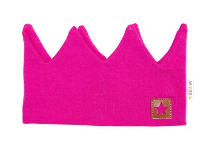 Dvojvrstvová čelenka, Hand Made, bavlna, Korunka STAR - malinová, 80/98 - Image 3